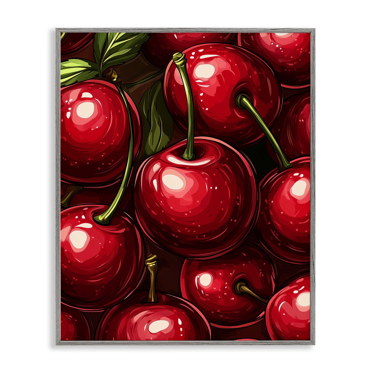 Stupell Industries Lush Juicy Cherries Harvest Framed Giclee, design by Christine Simpson Art